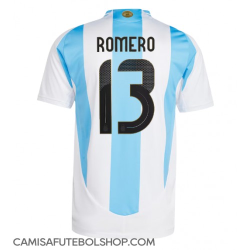 Camisa de time de futebol Argentina Cristian Romero #13 Replicas 1º Equipamento Copa America 2024 Manga Curta